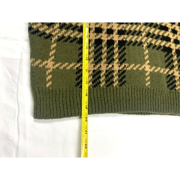 NEW Almost Famous Green Plaid Sweater Vest w/ Collar Sleeveless Women's Size XL - Picture 5 of 6